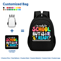 Sac à dos scolaire personnalisé en microfibre imperméable, grande capacité, résistant à l'usure, pour sublimation, vente en gros pour entreprises