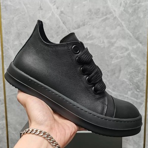 Zapatos de boda de cuero genuino para hombre de diseñador, zapatillas retro de plataforma baja para parejas, estilo hip hop, que aumentan la altura - Product Image 5