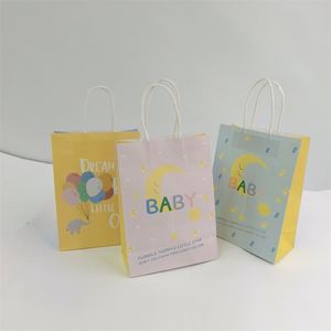 22*11*27cm 2024 Hot Selling Boutique New Design Kraft Paper Gift <b>Bags</b> for Baby <b>Shower</b> - Product Image 1