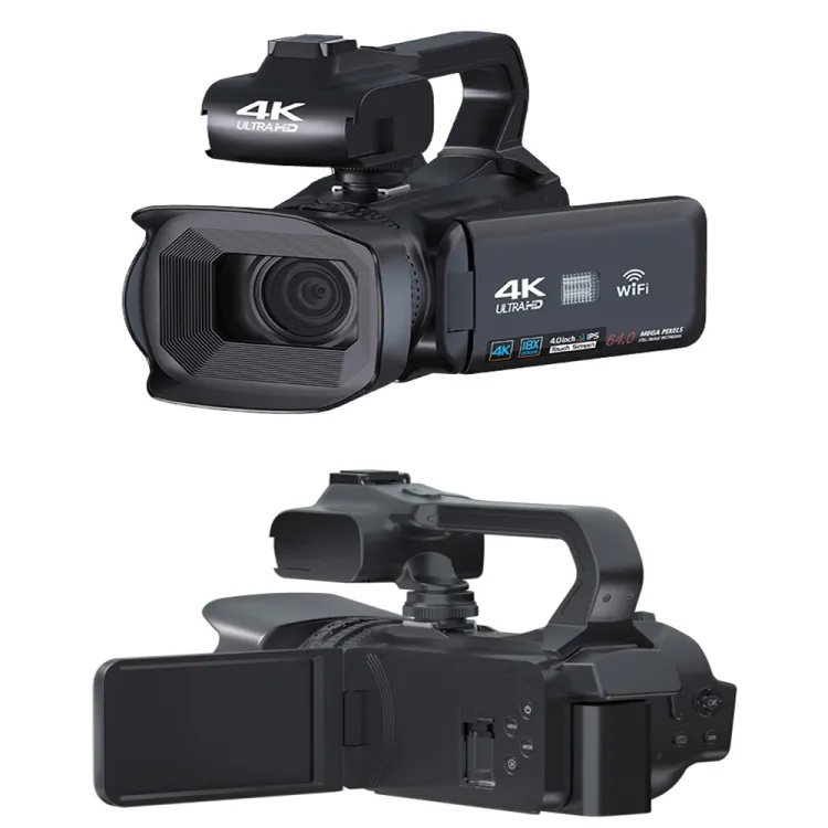 Kowery-cámara de vídeo Digital portátil, dispositivo de alta calidad RX200, 64MP, 18x, Zoom, 4 pulgadas, 4K, HD, pantalla táctil