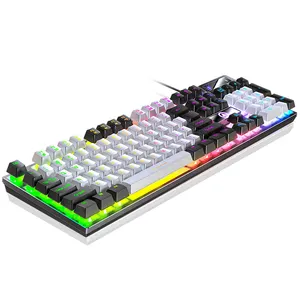 Keyboard gamer game rgb, keyboard berkabel K500 warna kustom dapat dicuci, keyboard komputer