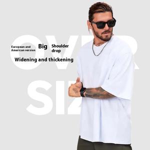 T-shirt in cotone pesante 300G per uomo di grandi dimensioni da uomo a maniche corte da uomo - Product Image 3