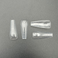 N17130 Capsules d'extension d'ongles en gel réutilisables, 14 tailles, forme double, capsules cercueil effilées
