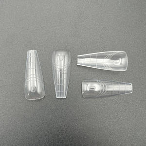 N17130 Capsules d'<span class=keywords><strong>extension</strong></span> d'ongles en gel réutilisables, 14 tailles, forme double, capsules cercueil effilées - Product Image 4