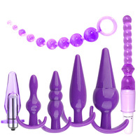 Juego de Tapones Anales Vibratorios para Mujeres, Juego de Tapones de Entrenamiento Anal de TPE Baratos, Tienda Sexy