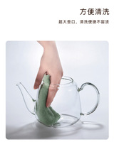 Service à café et thé PSC 1L en verre borosilicate de haute qualité, design moderne, résistant aux hautes températures, écologique, fabriqué au Zhejiang, en stock