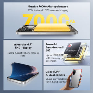 M7 poco ใหม่มาร์ทโฟน Snapdragon 685 Immersive 6.9 "FHD + จอแสดงผลแบตเตอรี่7000mAh NFC 33W ชาร์จเร็ว NFC - Product Image 2