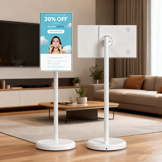 Rechargeable Portable 32-Inch Adjustable Resolution Touch Screen Android Tv Standing Vertical Wireless Mobile Monitor