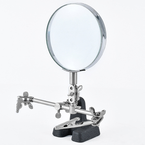 Type de service 90mm métal pince auxiliaire à trois mains <span class=keywords><strong>atelier</strong></span> industriel bureau 5x <span class=keywords><strong>loupe</strong></span> avec pince - Product Image 1