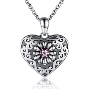 Isunni S925 esterlina de plata de la piedra eres <span class=keywords><strong>mi</strong></span> sol flor colgante de Memorial recuerdo cremación urna collar - Product Image 1