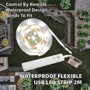 Guirlandes lumineuses en cuivre étanches IP65 5050 RGB flexibles pour rétroéclairage de télévision 5V USB 2M avec télécommande LED - Product Image 3