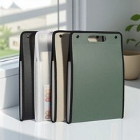 Dossier de papier de test créatif Portable à main Transparent Support de stockage de fichiers Sac de documents multicouche