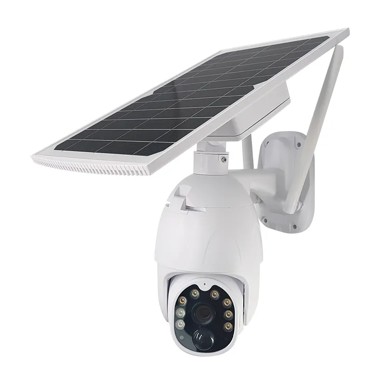 1080P Smart Outdoor-Überwachungs batterie Low Powered Camara Wifi Ip Drahtloses CCTV-Panel Solar licht Ptz-Überwachungs kamerasystem