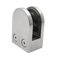 ZD Modern Outdoor - Colliers de fixation et supports en acier inoxydable pour balustrades, attaches pour verre pour terrasses et escaliers