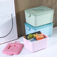 Boîte de rangement empilable domestique populaire en gros avec couvercle et serrure Salon Cuisine Salle de bain Conteneurs de stockage en plastique