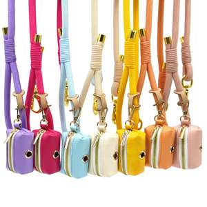 Lunarkon, collar de lujo de cuero rosa para perros y gatos, juego de plomo, grabado personalizado, Collar de liberación rápida para perros, accesorios para cachorros - Product Image 4