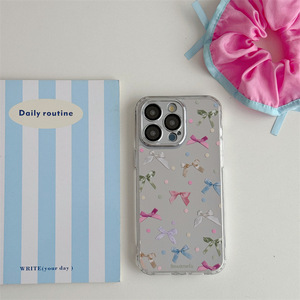 Funda de Teléfono con Espejo y Lazo de Puntos Coloridos para iPhone 17 Pro Max 15 14 13 12, Linda Funda para Mujer - Product Image 2