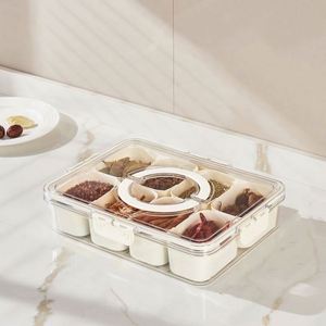 Contenedor de Verduras para Lonchera, con Tapa Desmontable, Compartimento Divisor Portátil, Bandeja para Uso en la Cocina, Almacenamiento de Alimentos de Plástico Ecológico - Product Image 3