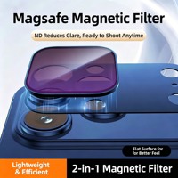 Juego de Filtros Magnéticos de Liberación Rápida UV+CPL+ND, Protector de Lente de Cámara de Teléfono de Lujo con Cobertura Total para iPhone 17 Pro Max