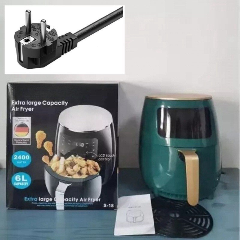 Friteuse à air 6l-vert-norme européenne UE
