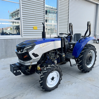 Tracteur agricole multifonctionnel 50HP 60HP 100HP 4x4 avec chargeur, pelle rétrocaveuse et tondeuse