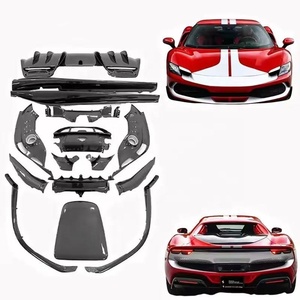 Kit de Carrocería de Fibra de Carbono Seca para <span class=keywords><strong>Ferrari</strong></span> 296 GTB GTS, Difusor Delantero OEM, Alerón, Faldones Laterales - Product Image 1