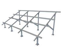 Support de montage de panneau solaire en aluminium durable de haute qualité YUJI, système de montage au sol pour carport solaire galvanisé à chaud, résistant au vent de 60 m/s