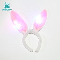 Vente en gros Bandeau de lapin en peluche super doux avec remplissage en coton PP Bandeau d'oreille de lapin de Pâques