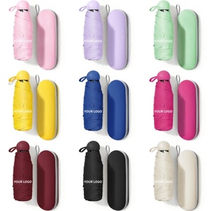 Custom Logo Mini Pocket <b>Umbrella</b> Wholesale Promotional Gift Capsule <b>Umbrella</b> Compact Folding Travel Parasol for Women Men - Product Image 1