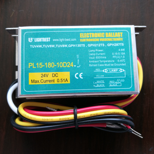 PL15-180-10D24 24V DC <span class=keywords><strong>UVC</strong></span> đèn diệt khuẩn biến áp cho T5 4W 6W 8W 10W <span class=keywords><strong>4</strong></span> pin UV ánh sáng điện tử 24V Ballast - Product Image 1