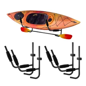 Attrezzature per Kayak Rack di stoccaggio per Kayak multicolore deposito a parete per Kayak in alluminio con cuscinetti protettivi per rapinatori e supporto per Paddle