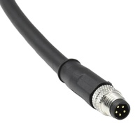 Câble de connecteur circulaire M8 à angle droit, étanche IP67, pour capteur, 2-8 broches, connecteur moulé, gaine blindée en PVC/PUR