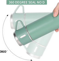 Bouteille thermos sous vide en acier inoxydable de grande capacité de 500ml, anti-déversement, multi-usage avec emballage, coffret cadeau de remise de diplôme de mariage