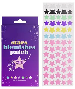 Patchs anti-acné Star pour soins de la peau, 40 pièces, 35 points, patchs hydrocolloïdes en forme de cœur qui brillent dans le noir pour boutons d'acné - Product Image 1