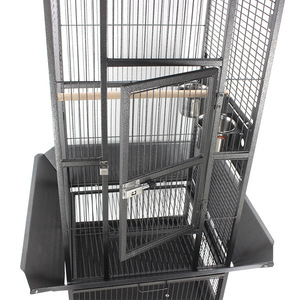 Jaula Grande para Loros con Área de Juego Superior a <span class=keywords><strong>Precio</strong></span> de Fábrica - Jaula Metálica Resistente para Pájaros con Ruedas y Comederos - Product Image 1