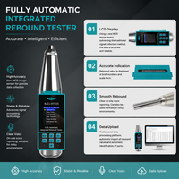 Testeur numérique de résistance à la compression du béton à marteau de rebond entièrement automatique et intégré HT225, équipement NDT conforme à la norme ASTM C805
