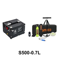 Compresseur d'air PCP léger et compact CE SMACO S500 0.7L haute pression 20Mpa 200bar 3000psi pour équipement de plongée sous-marine
