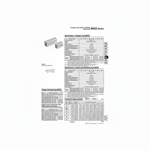 Cilindro compacto de baja fricción de SMC Pneumatics, piezas neumáticas de MQQLB25-100DM - Product Image 1