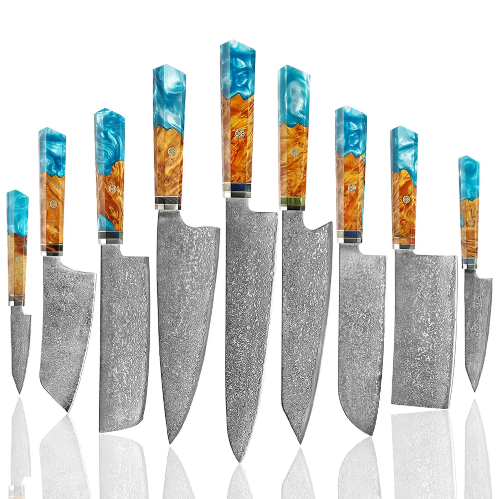 Damascus Knife Set Damascus Steel VG10 Kitchen Chef Knife Sushi Sashimi Boning Japanese Knife Home tools best gift New