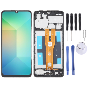 หน้า<span class=keywords><strong>จอ</strong></span>ทดแทนของแท้สำหรับ Samsung Galaxy A06 SM-A065F พร้อมจอสัมผัสและกรอบ สำหรับ<span class=keywords><strong>ซ่อม</strong></span><span class=keywords><strong>โทรศัพท์</strong></span> - Product Image 1