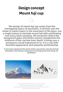 Tazza <span class=keywords><strong>da</strong></span> tè per uso domestico trasparente in vetro di montagna Fuji giapponese - Product Image 5