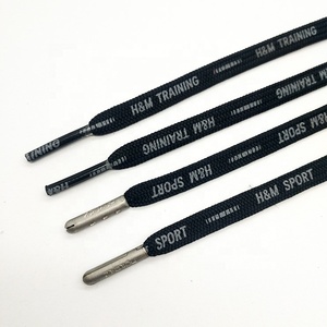 Hot bán tùy chỉnh thiết kế in ấn logo <span class=keywords><strong>Polyester</strong></span> phẳng dây rút dây với kết thúc - Product Image 1