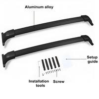 JOESHIER 4x4 Barres transversales de toit en alliage d'aluminium pour voiture, porte-bagages, porte-charge pour GMC Acadia 2017-2023 Noir