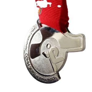 Großhandel custom sport hight polnischen silber metall Überzug medaillen nach medaille 2,5 zoll arten von band - Product Image 1