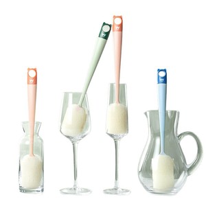 Long-Handled Sponge Cup Brush Macaron Color PP Material Bottle Cleaning Tea Stain Remover - Product Image 5