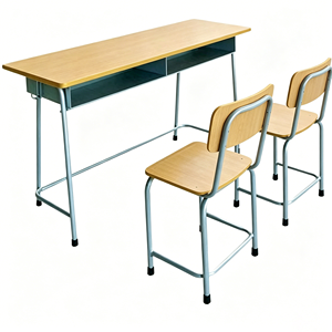 Ensemble <span class=keywords><strong>bureau</strong></span> et chaise pour étudiant, <span class=keywords><strong>bureau</strong></span> et chaise d'école avec rangement, double siège, <span class=keywords><strong>bureau</strong></span> et chaise de classe, structure métallique, mobilier scolaire - Product Image 3