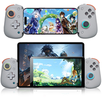 Gamegaga DYD-805-56 RGB Double Hall Rocker Kontrol Presisi Nirkabel BT 5.0 Joystick Penyangga Ponsel Baterai 350mAh untuk Android/iOS