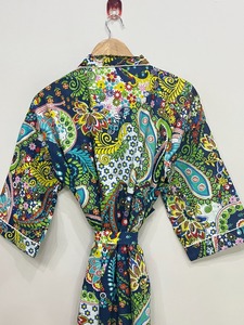 Kimono Largo de Algodón, Talla Única, Holgado y Cómodo para Cualquier Talla, Aproximadamente 50 Pulgadas, Proveedor de la India - Product Image 2