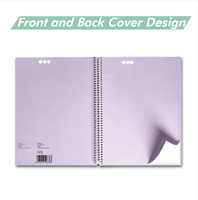 Cahier scolaire personnalisable à spirale avec motif et logo personnalisés