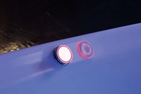Baignoire à remous en acrylique de luxe avec panneau de commande circulaire, massage LED invisible 1,8 CV, Bluetooth et protection contre la pénurie d'eau